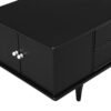 Modern Rectangle Coffee Table With Four Drawers, Wood Coffee Table With Metal Handles And Four Solid Wood Legs For Living Room - Black - Image 14