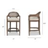 Americana - Mid-Century Modern Cane Back Counter Stool - Taupe Beige Textured Weave - Image 15