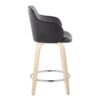 Boyne - Contemporary Fixed Height Counter Stool With Swivel With Round Footrest (Set of 2) - Natural / Black - Image 3