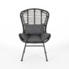 Calypso - Outdoor Chair With Water Resistance Cushion And Iron Frame - Gray - Image 5
