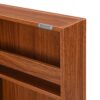 Home Bar Cabinet, Industrial Rattan Door Fold Out Bar Cabinet With Storage Bar Table - Walnut - Image 27