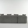 Compression Sofa: Combining Chaise Longue With 3 Seater, Wood Grain Chenille Fabric, Full Sponge Compression Sofa, Combined Sofa With 4 Pillows For Living / Home Furniture / Apartment - Gray - Image 20