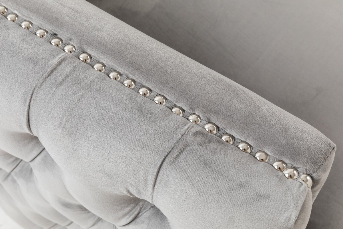 Bayberry - Velvet Loveseat With 2 Pillows - Gray - Image 5
