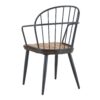 Industrial Inspired Indoor Dining Chair With Metal Legs And Birch (Set of 2) - Black / Natural - Image 8