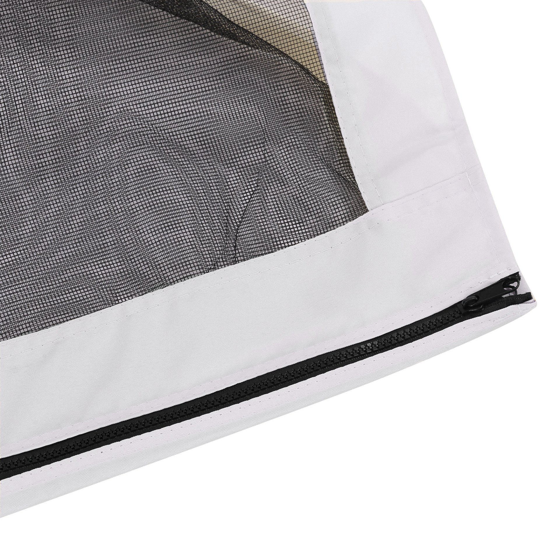 Outsunny - 10' x 13' Replacement Mesh Sidewall Netting For Patio Gazebos And Canopy Tents With Zippers (Sidewall Only) - White - Image 5
