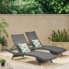 Salem - Wicker Chaise Lounge Chair For Comfortable Outdoor Relaxing - Gray Rattan - Image 5