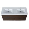 Modern Bathroom Vanity With Dual Resin Sink, Soft Close Drawers - California Walnut - Image 18