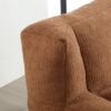 Modern Indoor Fluffy Bean Bag Chair With Memory Foam And Ottoman Super Soft Velvet - Brown - Image 13