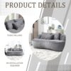 Bean Bag Sofa Lazy Sofa Durable Comfort Lounger High Back Bean Bag Chair Couch For Adults And Kids, Indoor & Outdoor - Dark Gray - Image 6