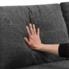Modular U Shaped Sectional With Ottomans, Luxury Cloud Floor Couch With Deep Seat Fully Compressed Upholstered Sofa - Dark Gray - Image 12