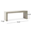 Acacia Wood Dining Bench - Light Gray Oak - Image 3