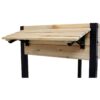 Raised Garden Bed With Metal Legs And Folding Storage Shelf For Outdoor Patio Deck Balcony - Black / Natural - Image 16