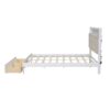 Elegant Wood Queen Size Platform Bed With Upholstered Headboard Led And Storage Drawers In Antique - Antique White - Image 7