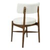 Mid Century Modern Dining Chairs With Upholstered Seat - Walnut / Beige - Image 11