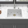 Kitchen Sink, Granite Composite Drop In Sink With Durable Design - White - Image 2
