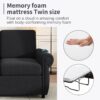 Pull Out Sofa Bed Loveseat Sleeper With Twin Size Memory Mattress With Two USB Ports For Living Room Spaces - Black - Image 8