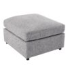 Sectional Sofa Modular Sofa U - Shaped Sofa Couch Sofa Bed L - Shaped Sofa With A Movable Ottoman And Two USB Ports For Living Room - Light Gray - Image 23