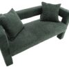 Modern Loveseat Sofa, Comfy Upholstered 2 Seater - Emerald - Image 19