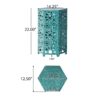 Galore - Side Table With Sunburst Cut Out Design - Teal - Image 3