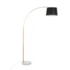 March - Contemporary Floor Lamp - Antique Brass - Black - Image 3