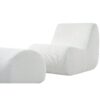 Curved Lounge Chair With Ottoman And High Resilience Foam - White - Image 5