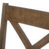 Farmhouse Style Upholstered Wood Counter Stools (Set of 2) With X Back Frame - Brown - Image 12