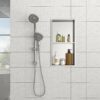 Stainless Steel Shower Niche Double Shelf 13" X 25" For Bathroom Organization - Brushed Nickel - Image 4