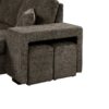 Reversible Sleeper Sectional Sofa Bed With Side Shelf And 2 Stools, Pull-Out L-Shaped Sofa Bed, Corner Sofa-Bed With Storage Chaise Left / Right Hande For Living Room - Knox Charcoal - Image 20
