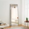 Modern Home Decor Full Length Mirror Aluminum Alloy Frame High Definition Shatter Proof - Black - Image 4