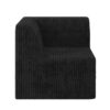 Modern Minimalist Corduroy L Shape Modular Sectional Sofa Sleeper Sofa For Living Room Bedroom - Black - Image 11