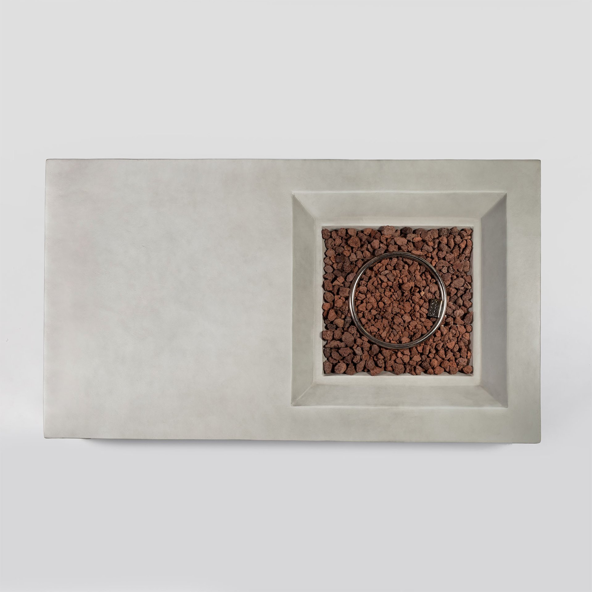 Propane Gas Fire Pit Table, 50000 Btu Rectangular Concrete Fire Pit For Outside Patio Deck Garden Backyard - Light Gray - Image 9