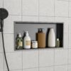 25" X 13" Stainless Steel Shower Niche With Seamless Design - Gunmetal Black - Image 2