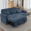 2 In 1 Sofa, 3 Seater Sofa With Sofa Bed And Reversible Recliner - Blue - Image 2