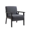 Bahamas - Linen Fabric Chair - Dark Gray - Image 3