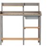 Outdoor Potting - Bench, Workstation Table With Cabinet For Backyard Garden Supplies - Gray / Brown - Image 12