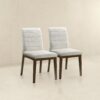 Ines - Dining Chair (Set of 2) - Brown / White - Image 2