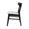 Dining Chair (Set of 2), Mid Century Dining Chairs With Cushioned Seats And Wood Frame - Light Gray / Black - Image 8