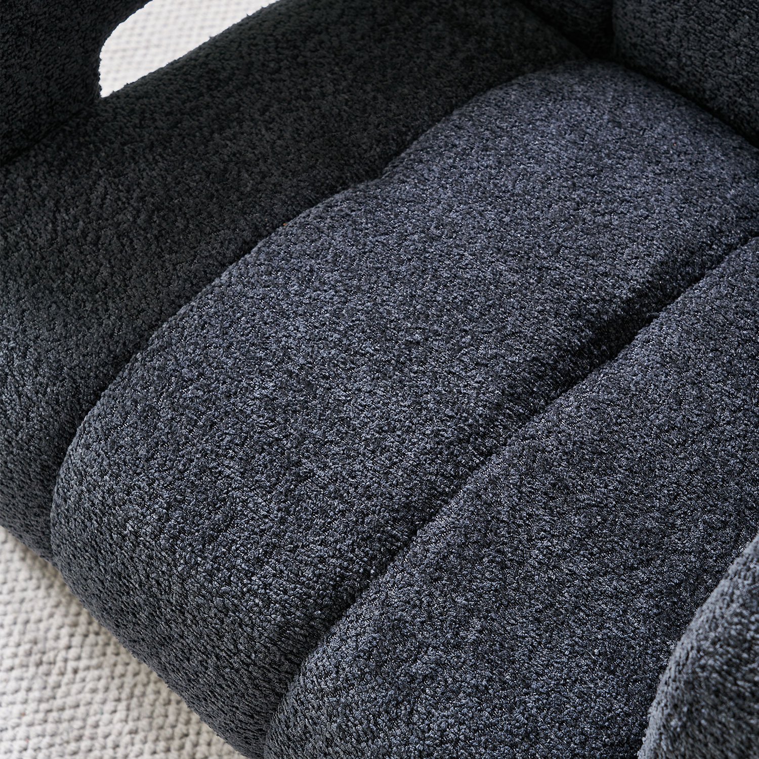 31.10" Boucle Upholstered Accent Chair - Dark Gray - Image 11