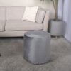 Shimon - Cylinder Pouf Ottoman And Floor Cushion - Pewter Gray - Image 2