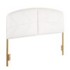 Lindsey - Queen Headboard Contemporary Glam - Gold / White - Image 2