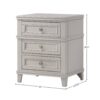 3 Drawer Nightstand With USB - Gray - Image 6