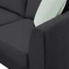 Sectional Sofa Couches Living Room Sets, 7 Seats Modular Sectional Sofa With Ottoman, L Shape Fabric Sofa Corner Couch Set With 3 Pillows - Black - Image 14