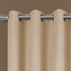 2 Pieces Set, Curtain Panel, Room Darkening, Grommet, Micro Suede, Contemporary & Modern - Brown - Image 3