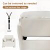 Convertible Pull Out Sofa Bed, 3 In 1 Convertible Sleeper Chair Adjustable Backrest With Thicked Cushions, Multi Functional Linen Armchair For Living Room, Bedroom, Apartment, Office - White - Image 8