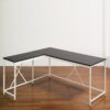 Olympus - Wood And Metal Corner Desk And Water And Heat Resistant Eco Friendly - Dark Gray - Image 6