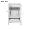 20" Bathroom Vanity With Sink, Soft Close Drawers, Door Organizer, Divider Drawer, Adjustable Foot Pads - White - Image 11
