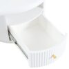 Cloud - Coffee Table, Irregular Shape Coffee Table With 1 Dreawer And Shelf For Living Room - White - Image 7