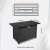 Outdoor Fire Pit Table With Lid - Black - Image 3