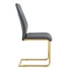 Modern Legged Upholstered Dining Chairs (Set of 4) Artificial For Kitchen And Office - Gray - Image 8