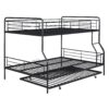 Full Long Over Queen Bunk Bed With Twin Size Trundle - Black - Image 3